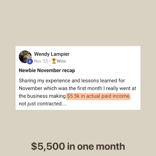 Wendy Lampier — $5,500 in one month, Newbie November recap